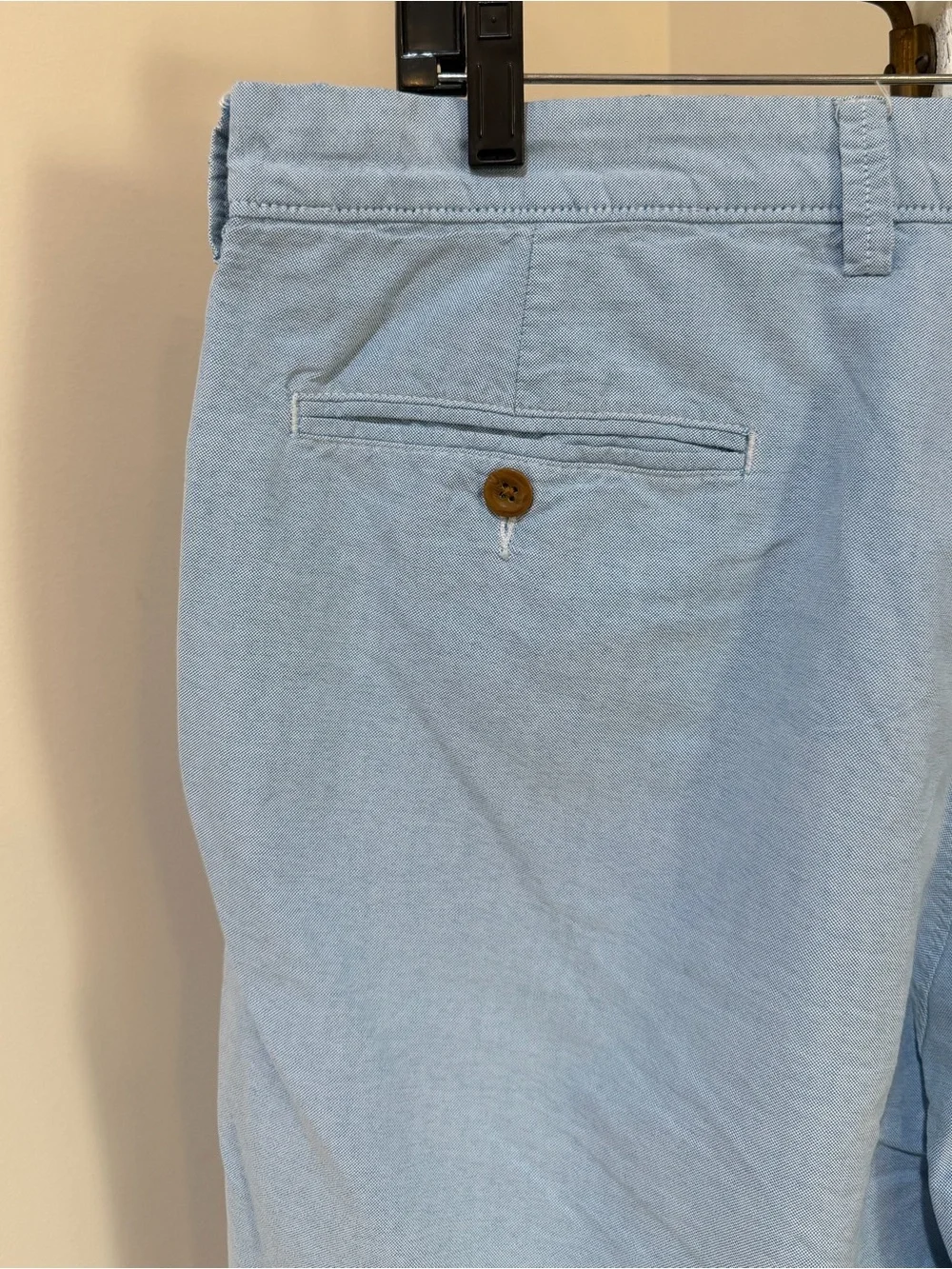 MENS JCREW CLUB SHORTS FLAT FRONT IN  SIZE 36” WAIST 11” LENGTH IN LIGHT BLUE
